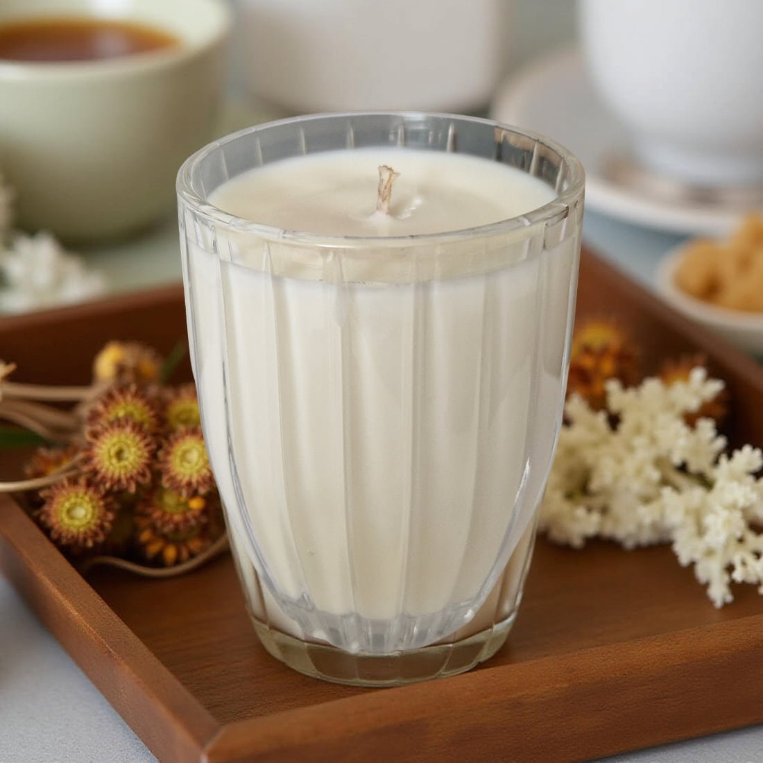 Glass Candles | Soft Sandalwood Fragrance-4