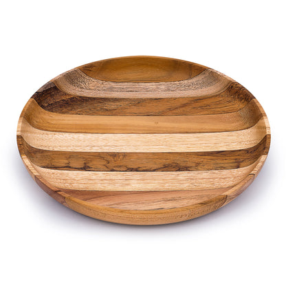 Premium Upcycled End Grain Wooden Serving Plate (2 Patterns)